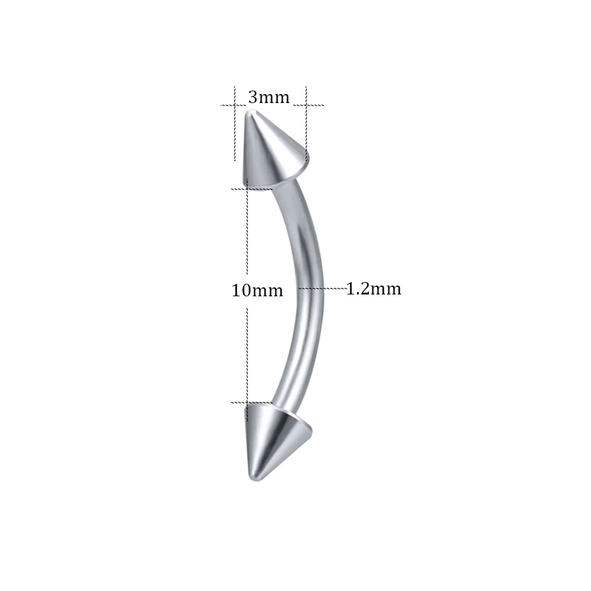 Piercing Banana para Ceja labret Daith o Tragus Hipoalergénico 2