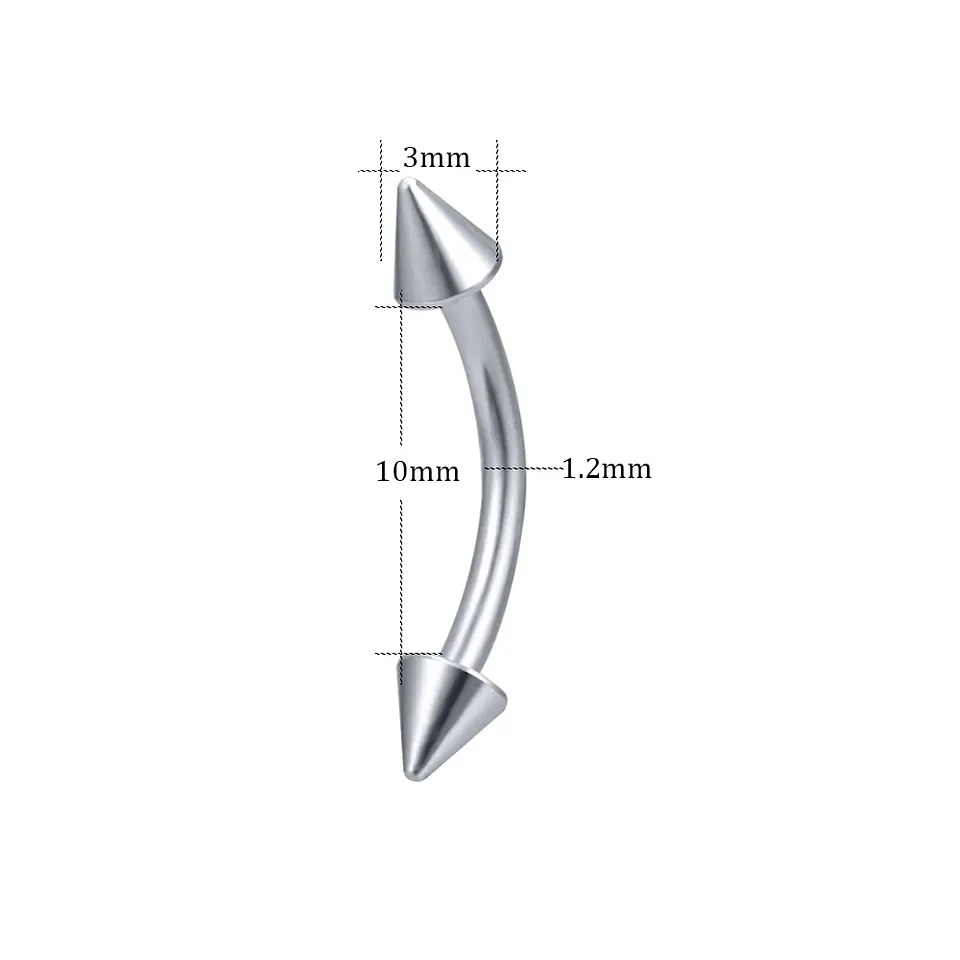 Piercing Banana para Ceja labret Daith o Tragus Hipoalergénico 2