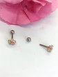 Aros Flor con Zirconias Niña Adulto Piercing Conch Helix - Miniatura 4