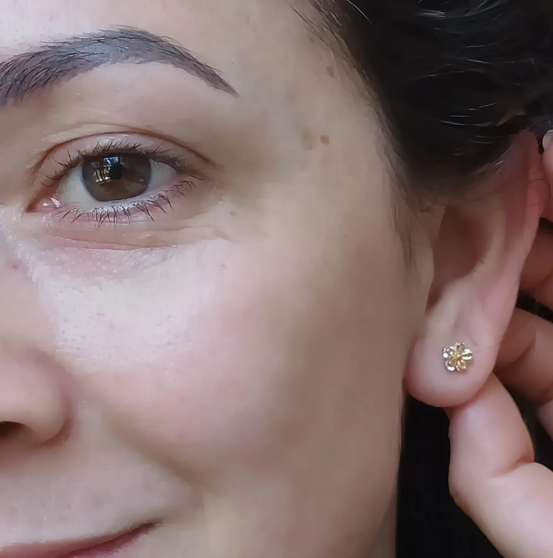 Aros Flor con Zirconias Niña Adulto Piercing Conch Helix 13