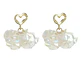 Pendientes Pétalos Asimétricos petalos tornasoles corazón dorado - Miniatura 1