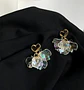 Pendientes Pétalos Asimétricos petalos tornasoles corazón dorado - Miniatura 5