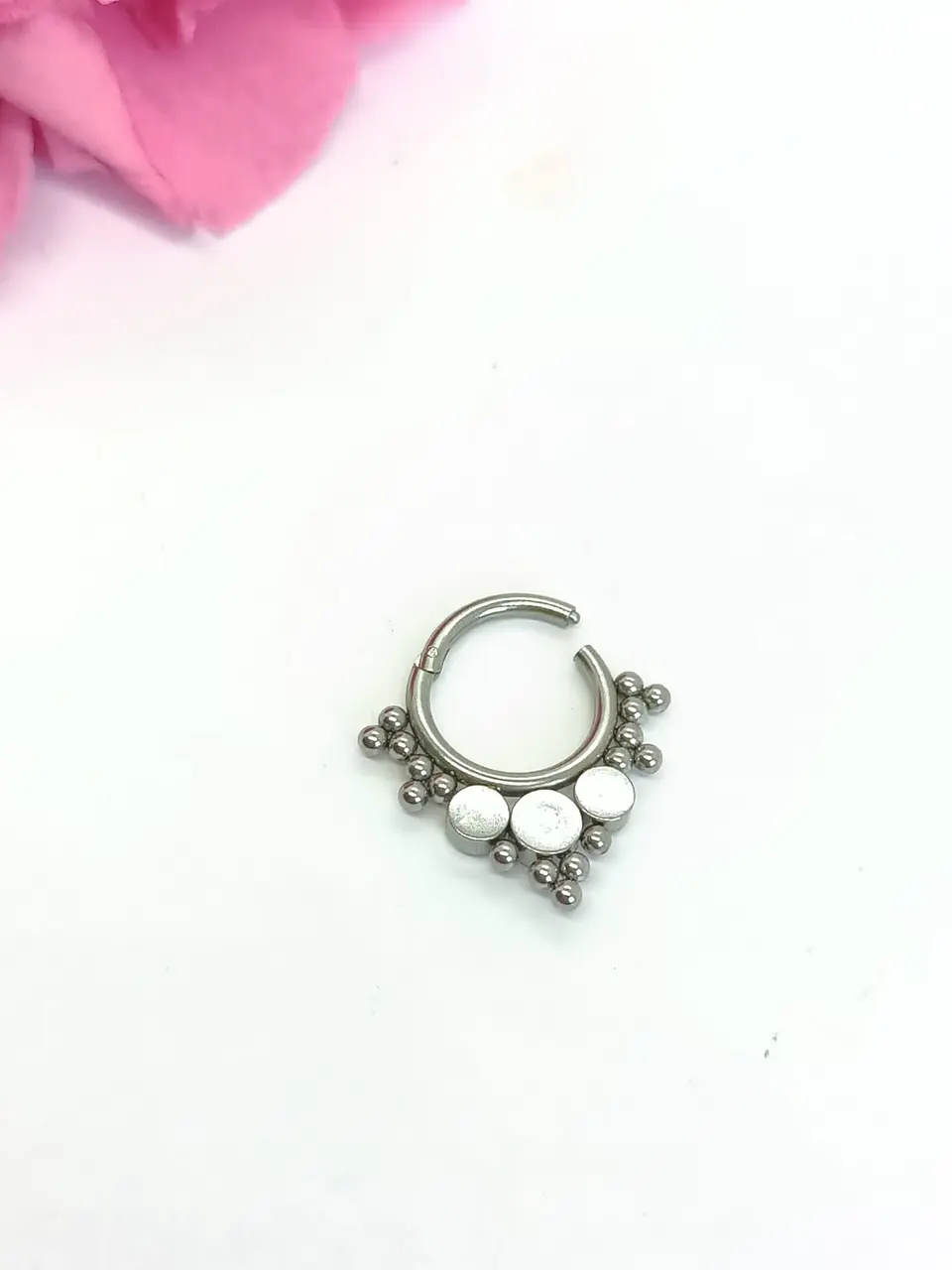 Septum Corona de Acero Tribal Funcional oreja, Tragus, Daith y nariz 4