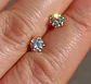 Aros Punto De Luz Gema Moissanita 5mm enchapada en Oro 18 K - Miniatura 6