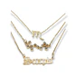 Collar Multicapa 3 En 1 Colgantes Zodiaco Constelaciones baño de oro 14kl - Miniatura 27