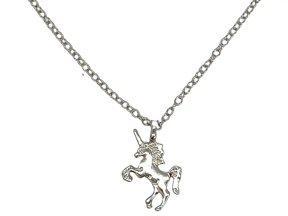 Colgante Unicornio Plateado Dorado baño de oro Niñas Mujeres 4