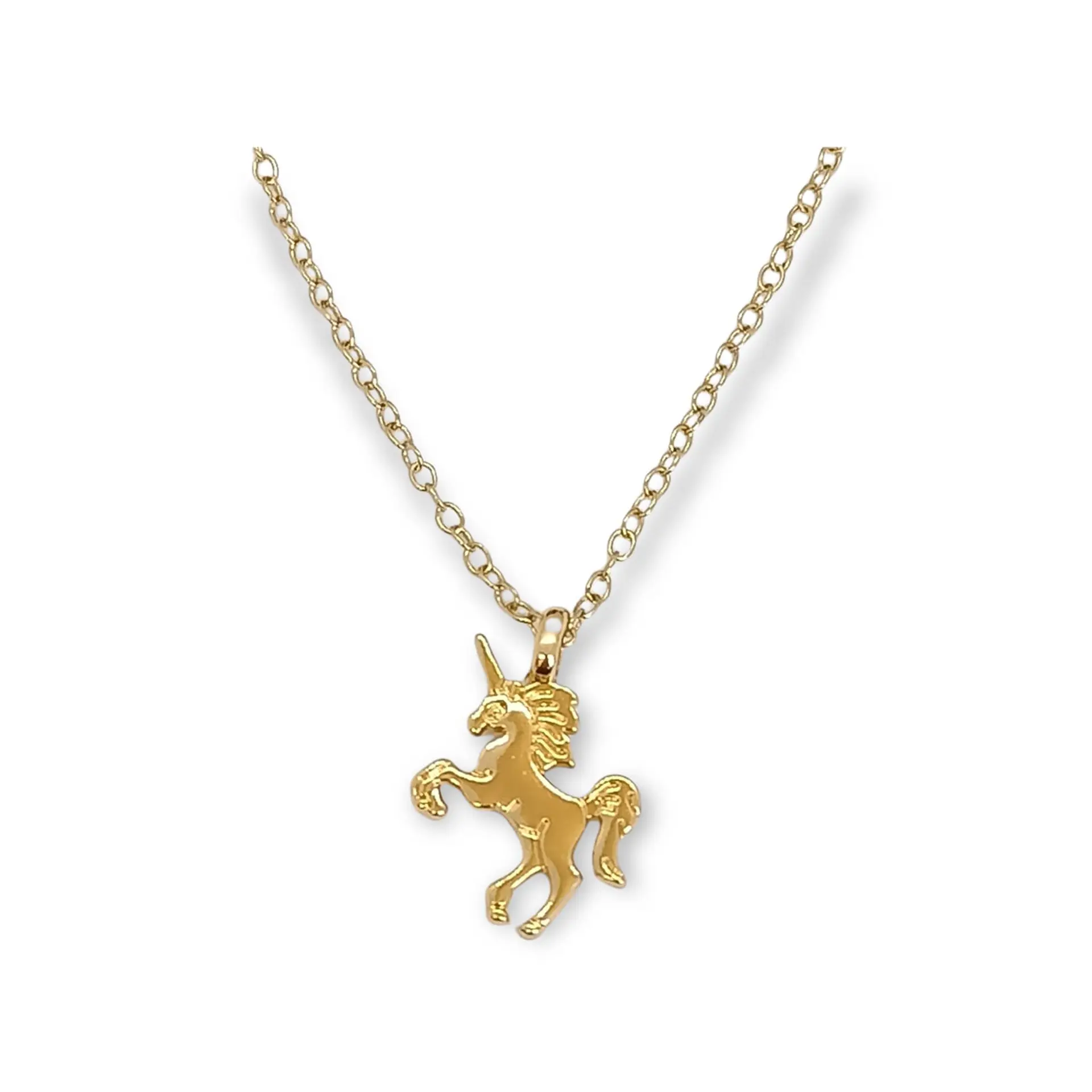 Colgante Unicornio Plateado Dorado baño de oro Niñas Mujeres 10