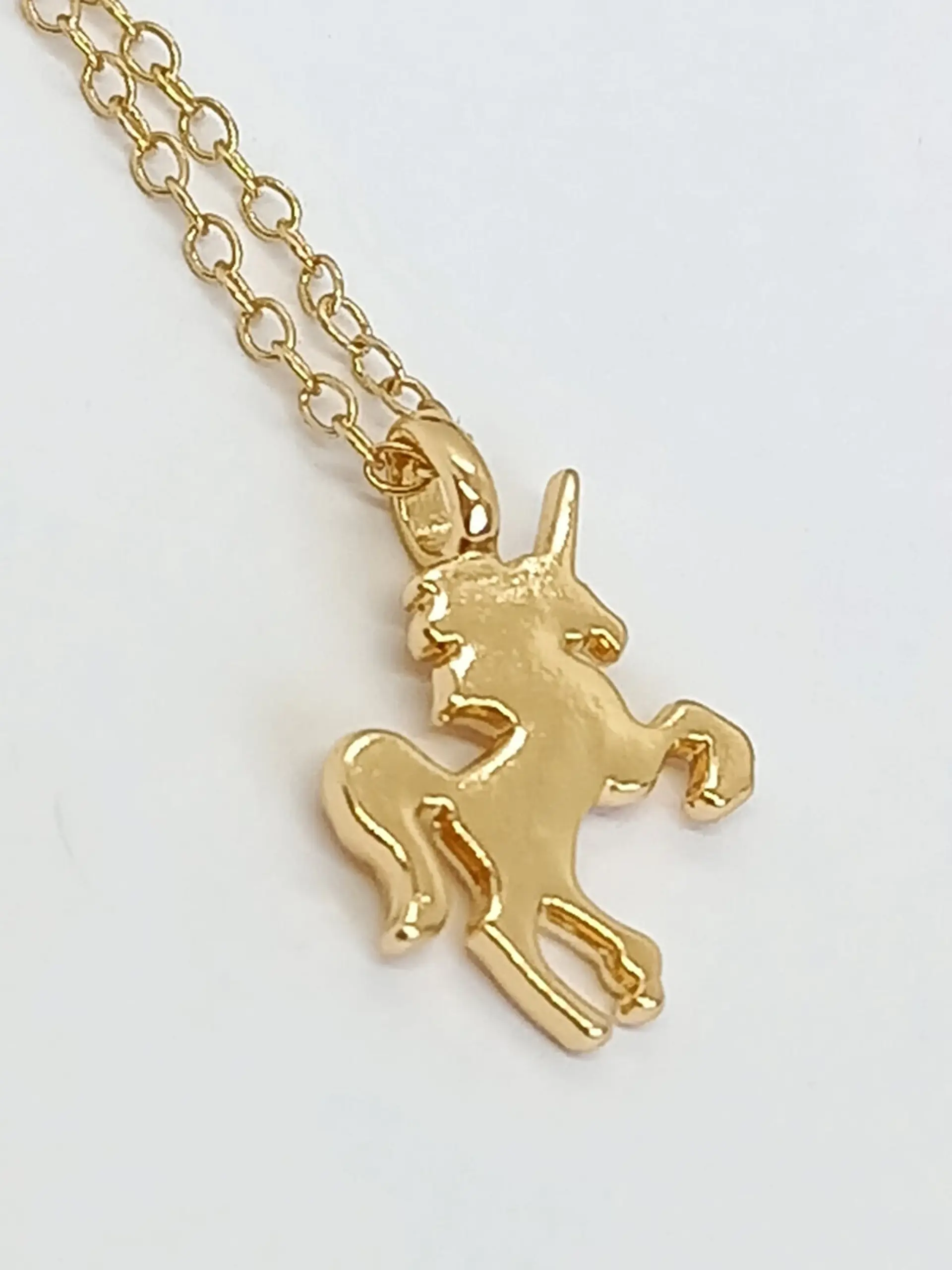 Colgante Unicornio Plateado Dorado baño de oro Niñas Mujeres 11