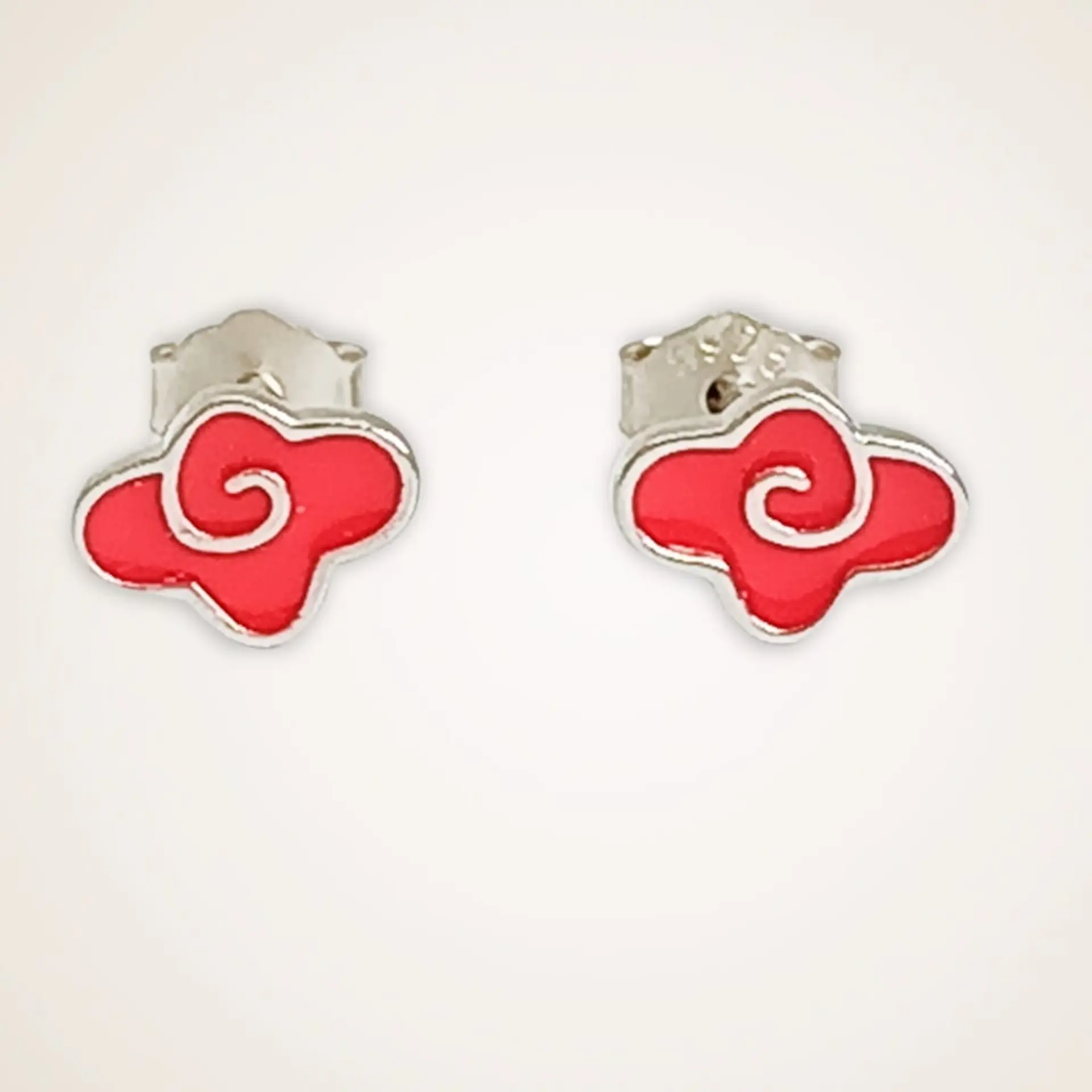 Aros Nube Roja De Akatsuki Naruto Plata 925 Cosplay  4