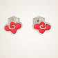 Aros Nube Roja De Akatsuki Naruto Plata 925 Cosplay  - Miniatura 4