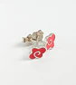 Aros Nube Roja De Akatsuki Naruto Plata 925 Cosplay  - Miniatura 7