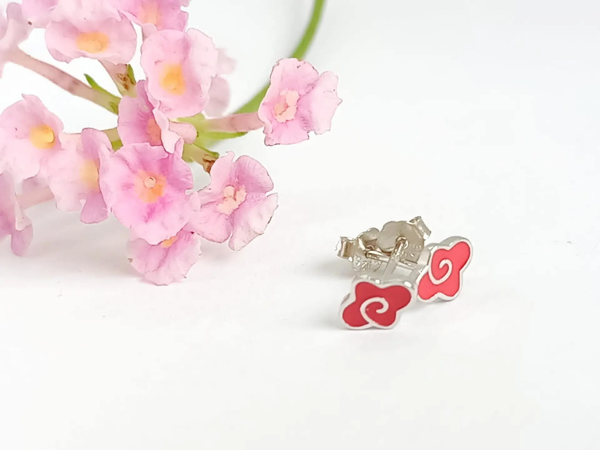 Aros Nube Roja De Akatsuki Naruto Plata 925 Cosplay  10