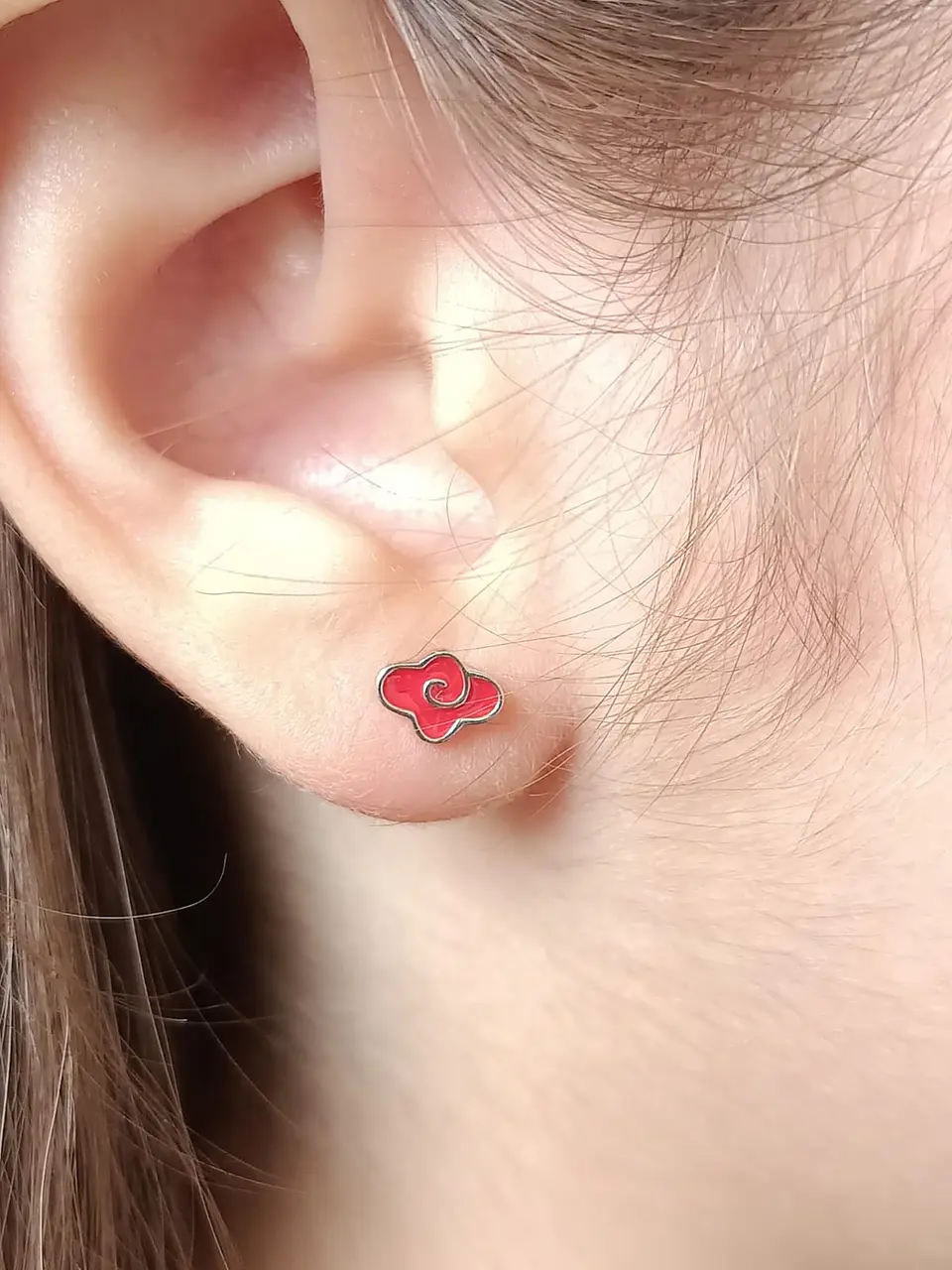Aros Nube Roja De Akatsuki Naruto Plata 925 Cosplay  3