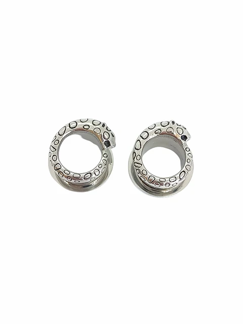 Aros Expansores Oreja Tribal Leopardo Cheeta 10 mm y 12mm Acero Tunel Plug dilatadores