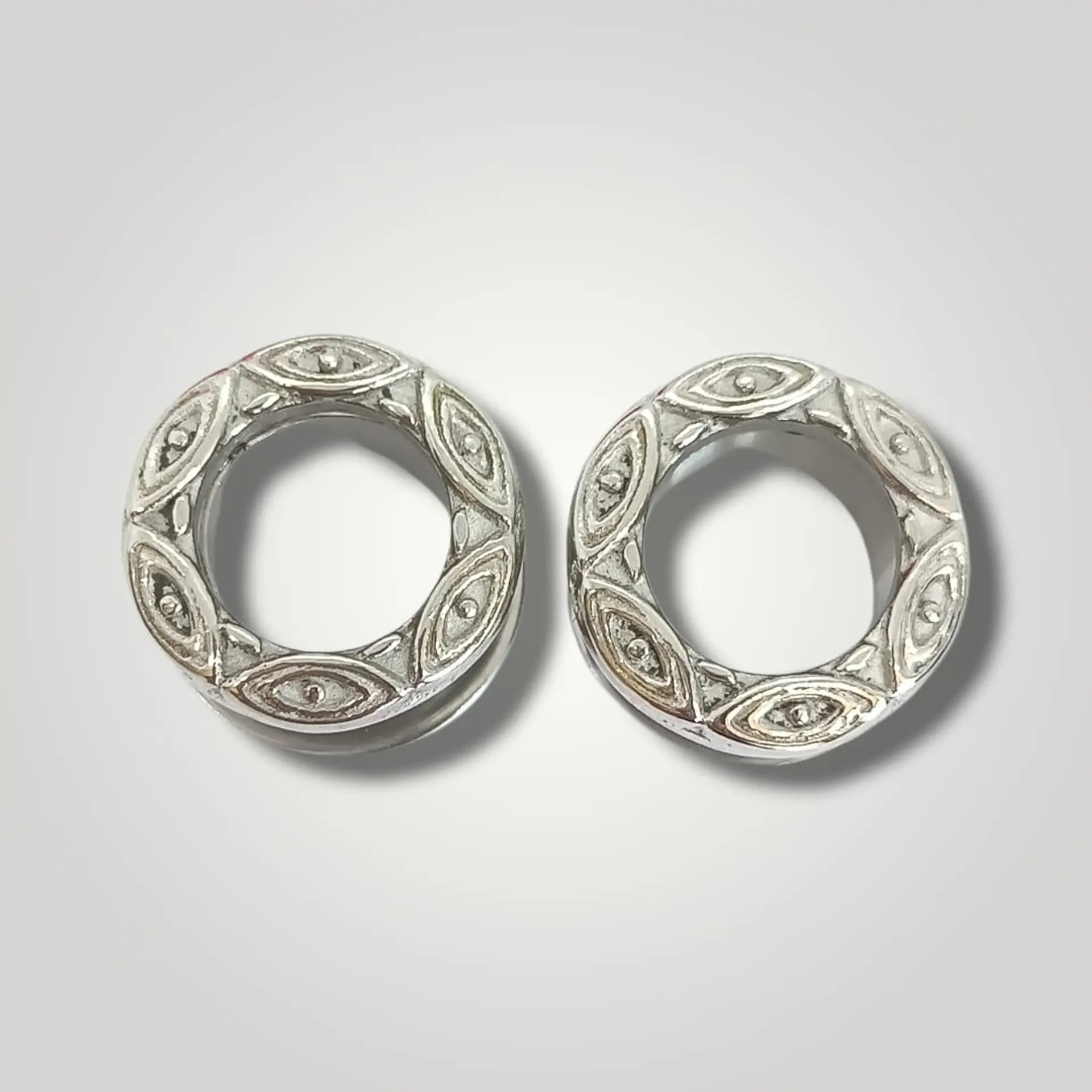 Aros Expansores Oreja Figura Tribal 10 mm y 12mm Acero Tunel Plug 2