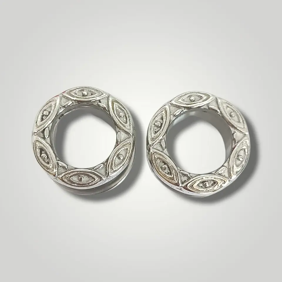 Aros Expansores Oreja Figura Tribal 10 mm y 12mm Acero Tunel Plug 2