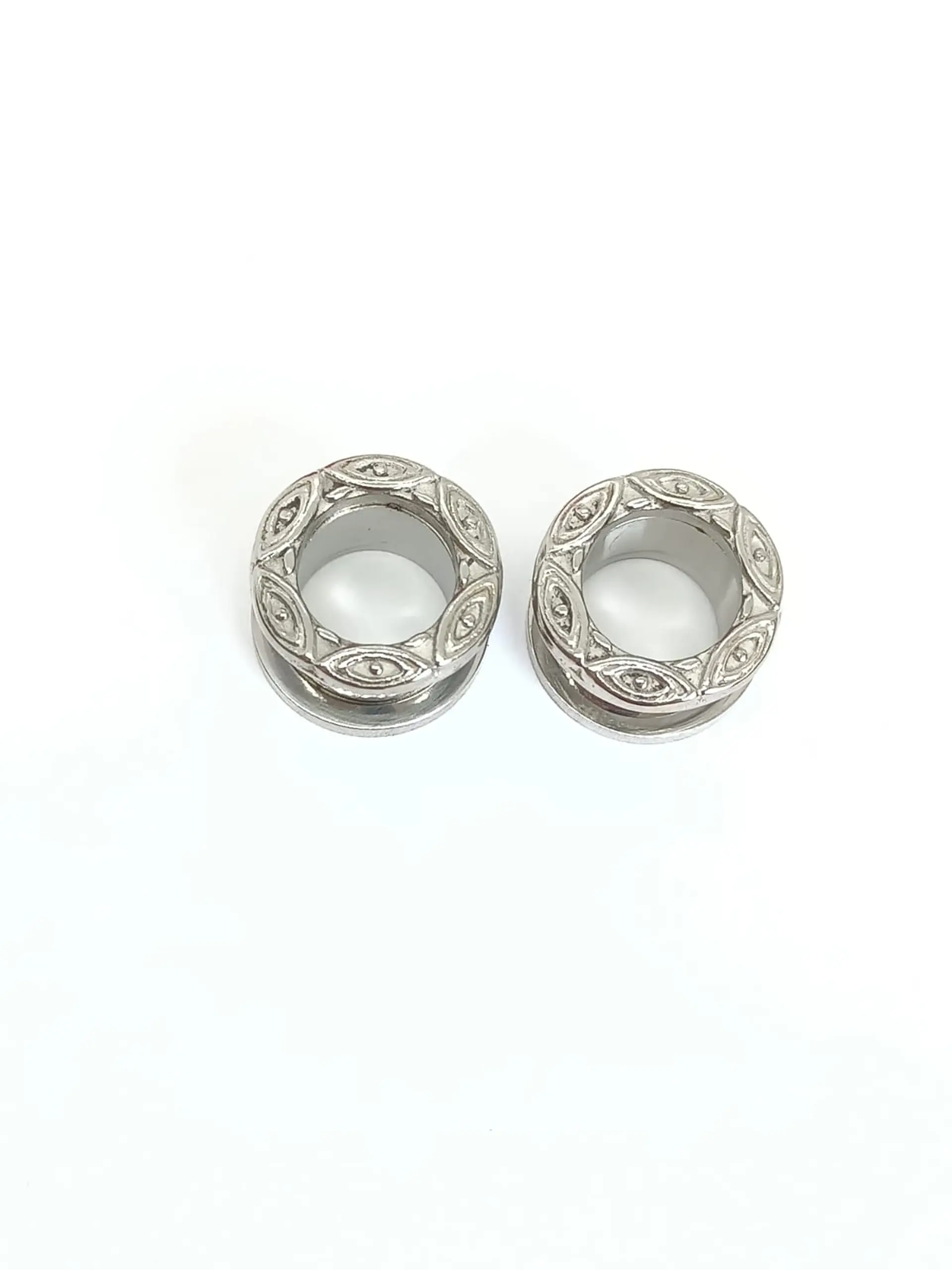 Aros Expansores Oreja Figura Tribal 10 mm y 12mm Acero Tunel Plug 3