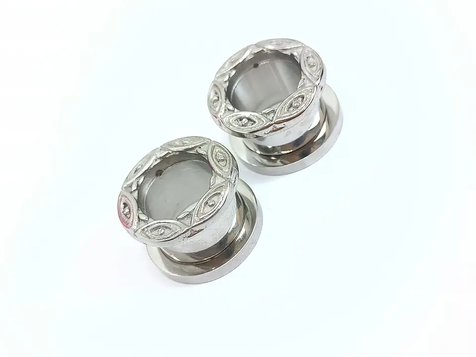 Aros Expansores Oreja Figura Tribal 10 mm y 12mm Acero Tunel Plug 4