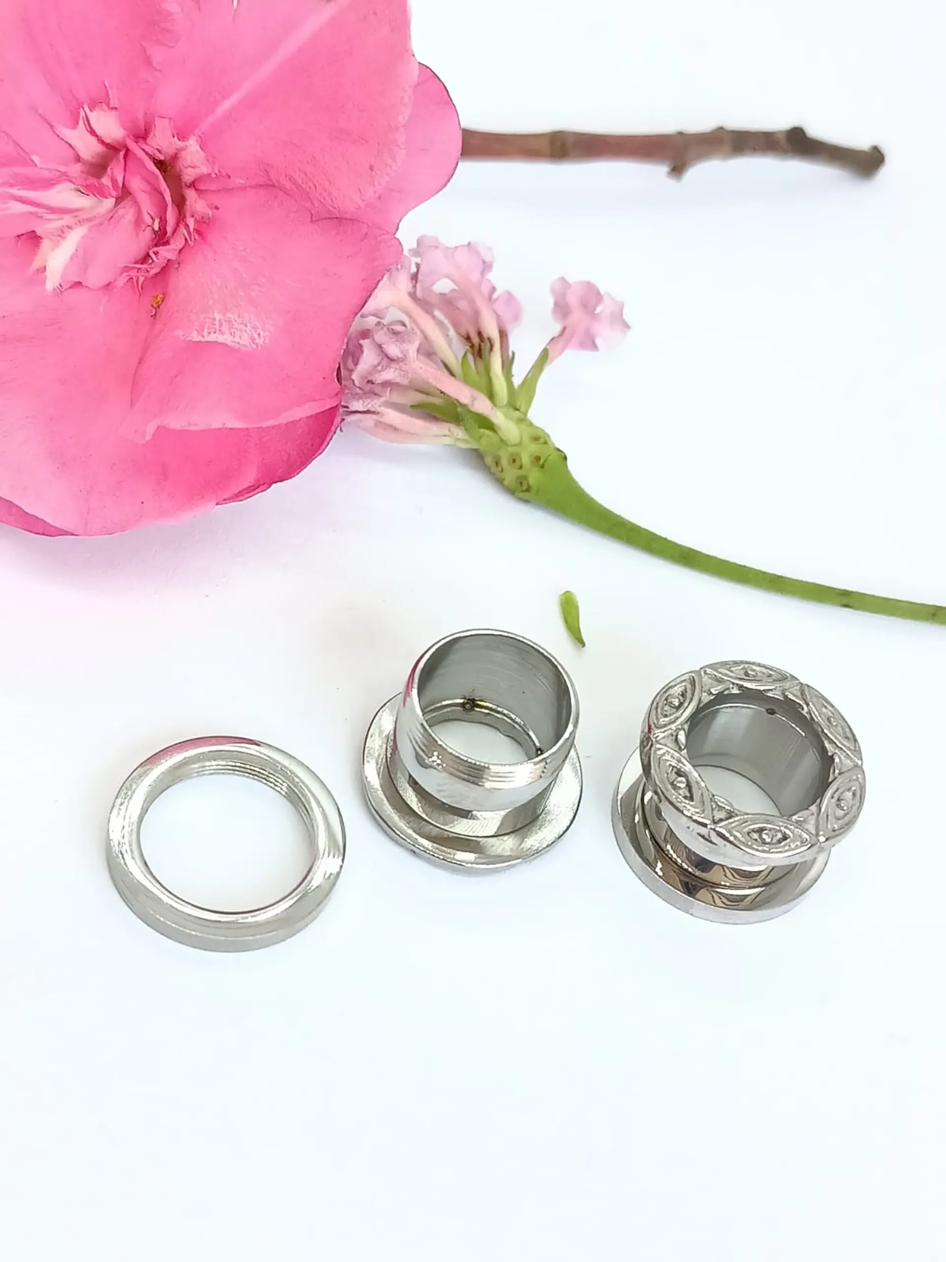 Aros Expansores Oreja Figura Tribal 10 mm y 12mm Acero Tunel Plug 6