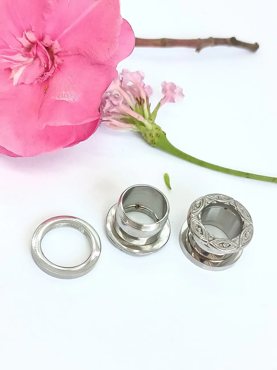 Aros Expansores Oreja Figura Tribal 10 mm y 12mm Acero Tunel Plug 6