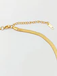 Colgante Forma V Gargantilla Acero Minimalista enchapado en Oro 18k - Miniatura 4