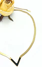 Colgante Forma V Gargantilla Acero Minimalista enchapado en Oro 18k - Miniatura 11