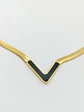 Colgante Forma V Gargantilla Acero Minimalista enchapado en Oro 18k - Miniatura 12