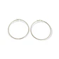 Maxi argollas hoop clásicas plateadas 65 Mm Hipoalergenicas - Miniatura 1