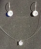 Set Conjunto Collar Nylon Argolla Punto De Luz Plata 925 - Miniatura 3