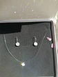 Set Conjunto Collar Nylon Argolla Punto De Luz Plata 925 - Miniatura 8