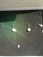 Set Conjunto Collar Nylon Argolla Punto De Luz Plata 925 - Miniatura 9