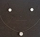 Set Conjunto Collar Nylon Aros Punto De Luz 9mm Plata 925 - Miniatura 5