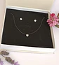 Set Conjunto Collar Nylon Aros Punto De Luz 9mm Plata 925 - Miniatura 8