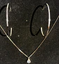 Set Conjunto Cadena Veneciana Argollas Grande Zirconia Plata - Miniatura 4