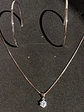 Set Conjunto Cadena Veneciana Argollas Grande Zirconia Plata - Miniatura 8
