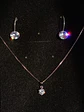 Set Conjunto Cadena Veneciana Argollas Plata Punto De Luz - Miniatura 2