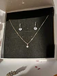 Set Conjunto Cadena Veneciana Argollas Plata Punto De Luz - Miniatura 4