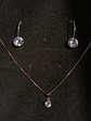 Set Conjunto Cadena Veneciana Argollas Plata Punto De Luz - Miniatura 7