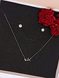 Set Conjunto Cadena Paloma Paz Aros Punto De Luz Plata 925 - Miniatura 5