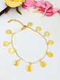 Tobilleras Monedas Pulseras Tobillo Ajustable Bohemia enchapada en oro 18k - Miniatura 6