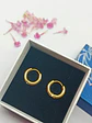 Argollas Huggies chicas 8mm enchapadas en oro 18kl  - Miniatura 2