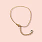 Tobilleras Pulseras Ajustables Minimalista Acero bañado en Oro - Miniatura 3