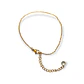 Tobilleras Pulseras Ajustables Minimalista Acero bañado en Oro - Miniatura 4