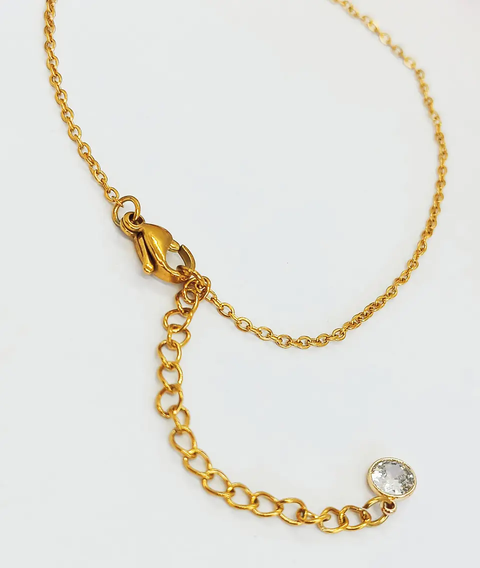Tobilleras Pulseras Ajustables Minimalista Acero bañado en Oro 5