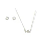 Set Conjunto Cadena Paloma Paz Aros Punto De Luz Plata 925 - Miniatura 6