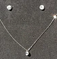 Set Conjunto Cadena Aros Punto De Luz 7 Mm Zirconia Plata - Miniatura 6