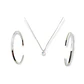 Set Conjunto argollas estilo pave cadena con Zirconia 6mm Plata 925 - Miniatura 1