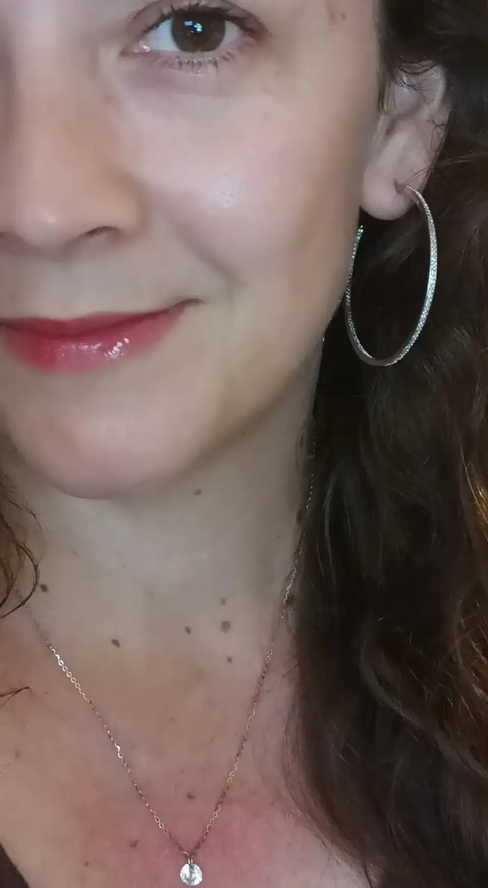 Set Conjunto argollas estilo pave cadena con Zirconia 6mm Plata 925 3