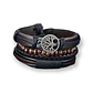 Set Pulseras Cuero Cuentas Madera Brazalete 4 En 1 Árbol Vida - Miniatura 1