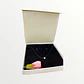 Set Conjunto Collar Nylon Aros Punto De Luz Plata 3mm Amor - Miniatura 2